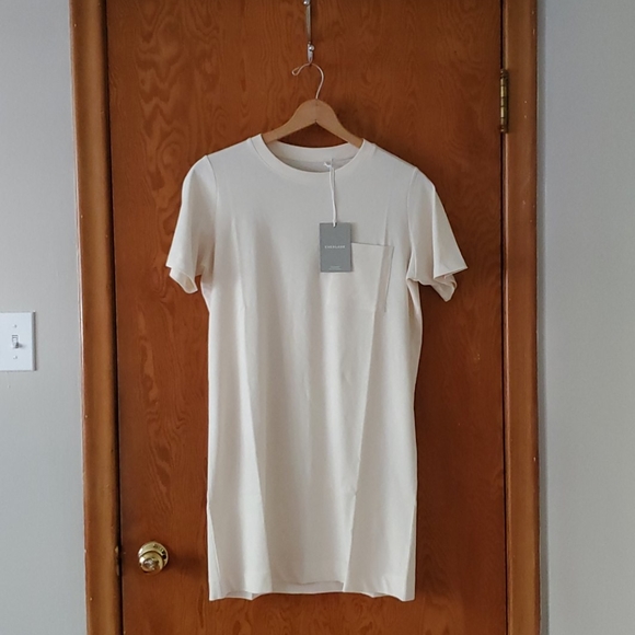 Everlane Weekend Tee Dress in Bone - Picture 3 of 7